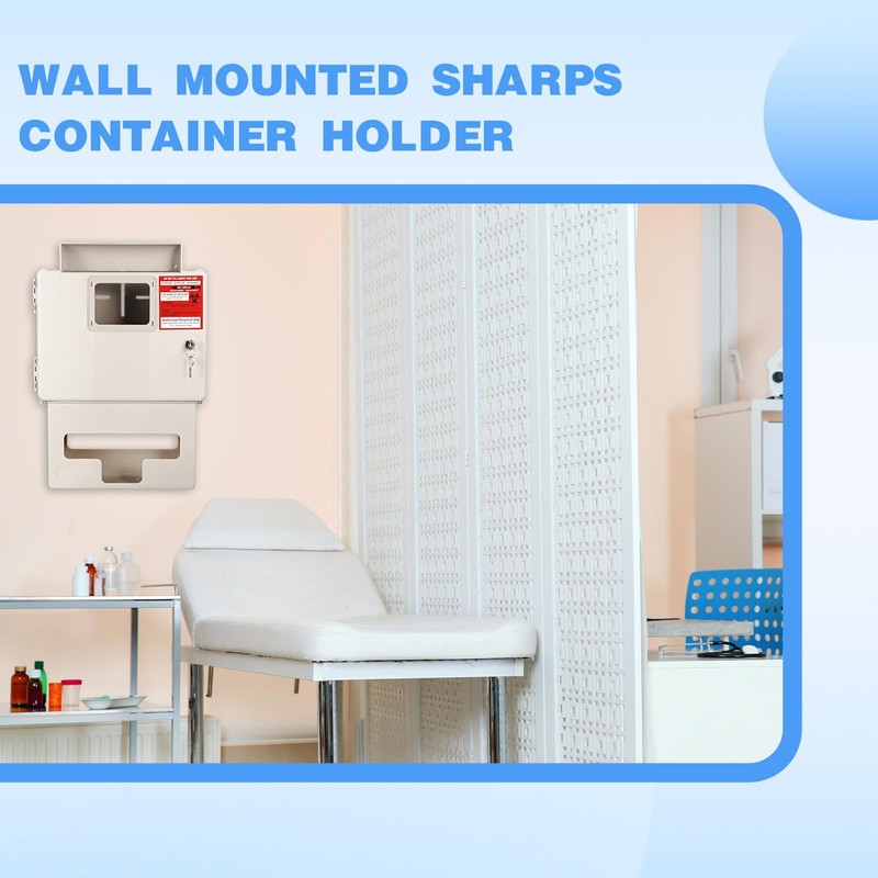 Geiserailie Wall Mount Locking Cabinet with Glove Box for 5