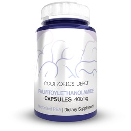 Nootropics Depot Palmitoylethanolamide Capsules | Pea | 400mg Pills | 30 Count | Supports Discomfort Relief | Promotes Joint Function