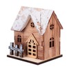 TOYANDONA LED Christmas House with Lighting Christmas Wooden Pendant Wooden