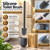 Silicone Toilet Brush for Bathroom Cleaning – Long Handle Wall-Mounted