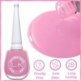 KAHSOSE Jelly Pink Nail Polish, Vegan Pink Jelly Gel Polish, Translucent Pink Gel Nail Polish without UV Light Needed, Cruelty Free Clear Pink Gel Polish Long Wearing for Women Girls