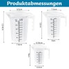 LIMITADA Pack of 3 Measuring Cups Plastic 100 ml 250
