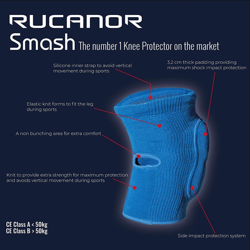Rucanor Smash Knee Pads 2pcs Sports Knee Pad with Side