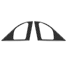 2Pcs Inner Door Speaker Trim Carbon Fiber Cover Left Right Fit for Mitsubishi Lancer  ES 2008‑2016