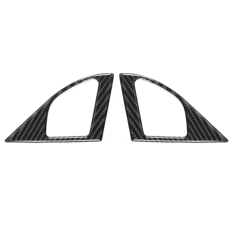 2Pcs Inner Door Speaker Trim Carbon Fiber Cover Left Right