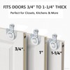 Closet Sliding Door Track Kit, Sliding Closet Door Hardware Rollers