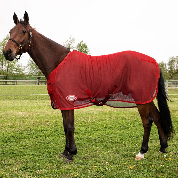 Country Pride Fitted Scrim Fly Sheet (Red, Large 78-80")