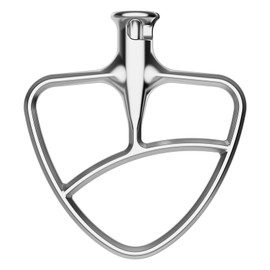 Stainless Steel Flat Beater for KitchenAid Mixer, Paddle Attachment for Tilt-Head Stand Mixer Fits 4.5-5 QT Mixing Bowl, Beater Replacement, Dishwasher Safe by GVODE