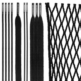 StringKing Grizzly 2s - Semi-Soft Goalie Lacrosse Mesh Kit (Black)