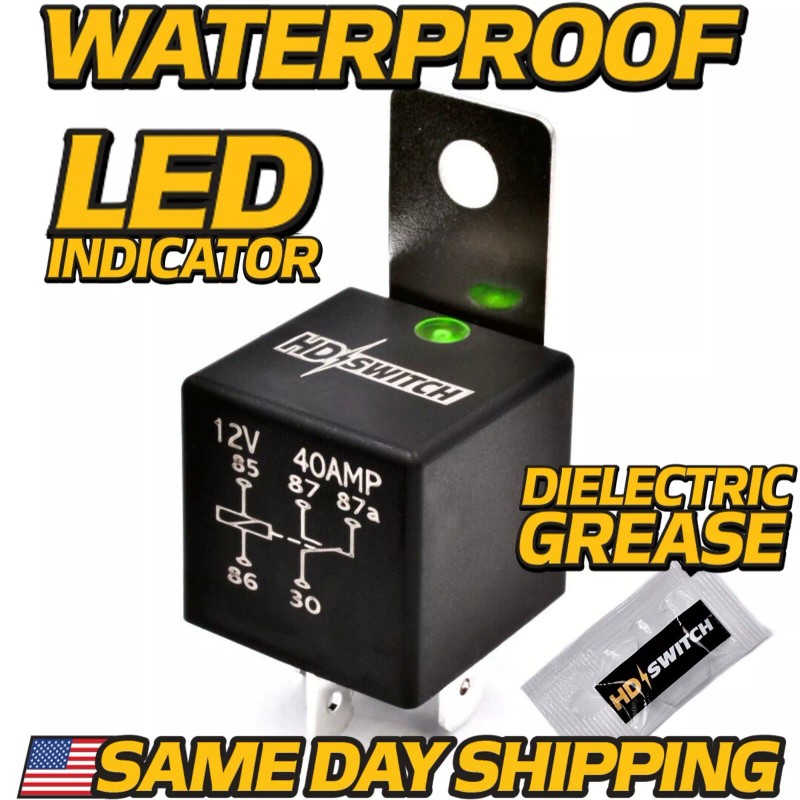 HD Switch NEW 12V-40A Relay fits Hella 4RD 960 388-07