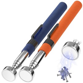 Telescopic Magnetic Pick Up Tool, 72 cm, 8 lb Capacity, Pack of 2, Orange and Blue