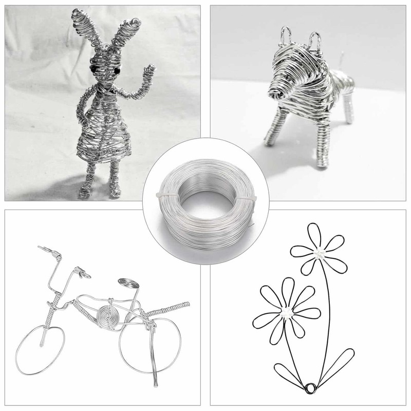 TECHZOCO Galvanized Iron Wire, Flower Wire, Craft Wire, Roll of