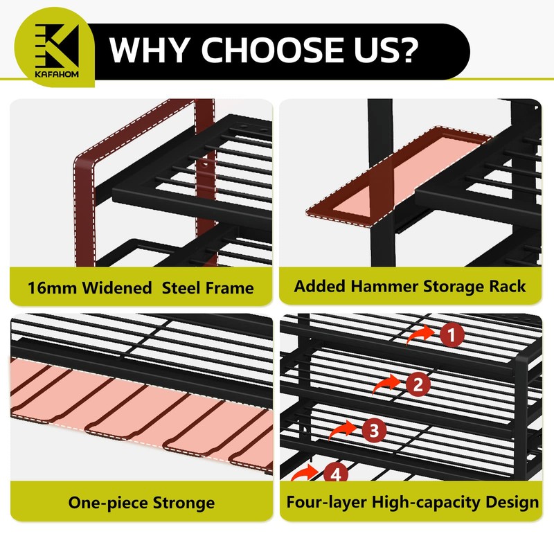 KAFAHOM Power Tool Organizer, Garage Tool Organizers and Storage,Drill Holder