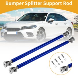 Partuto 2pcs 20cm/7.87in Car Splitter Support Rods Adjustable Front Rear Bumper Lip Splitter Strut Rod Tie Support Bars Aluminum Alloy Bule No Drilling Holes