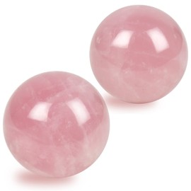 1.57in Feng Shui Stone Baoding Balls Chinese Health Exercise Stress Balls with Gift Box pink