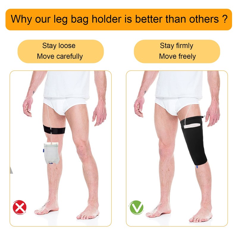 Catheter Leg Bag Holder,Polyester Fabric Catheter Sleeves Urine Leg Bag