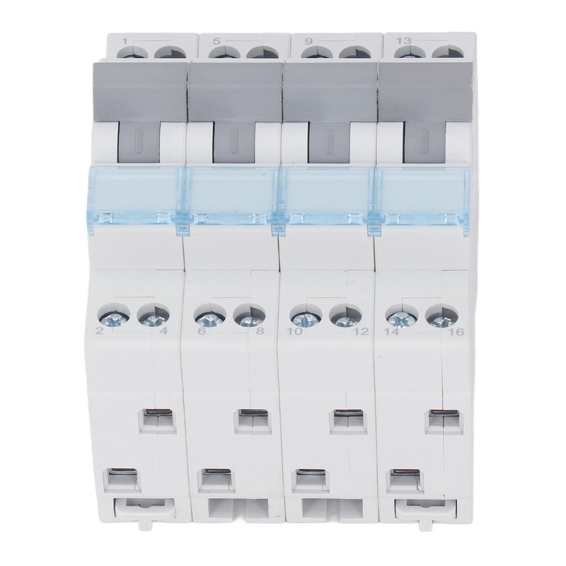 4P Dual Power Manual Transfer Switch DIN Rail Mount Single