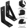 Set of 4 Shelf Brackets, Wall Mount, Heavy-Duty 90-Degree Metal