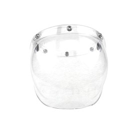 WANCAR Retro Motorcycle Bubble Visor Wind Shield Lens Universal For Standard 3-Snap Open Face Helmets(Clear)