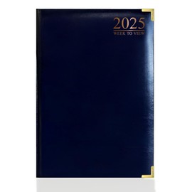 G4GADGET 2025 A4 Week To View Blue Diary Week On Two Pages Weekly Diary For Home and Office Use Desk Diary