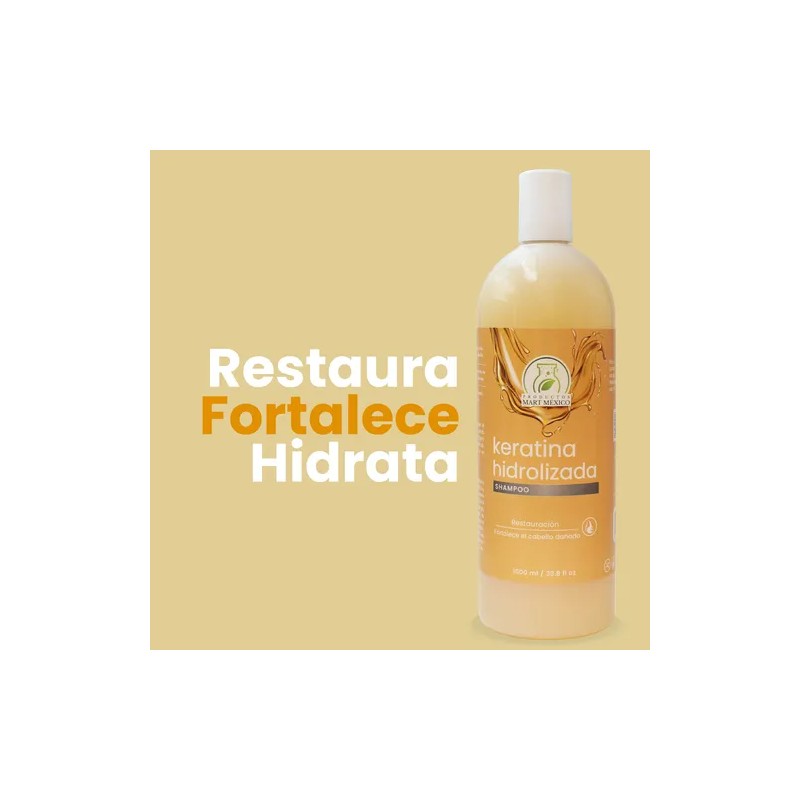 Shampoo Con Keratina Hidrolizada Cabello Maltratado (1 L)