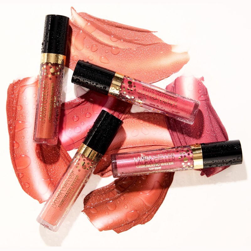 LAURA GELLER Chromatic Water Lip Tint, Holographic Lip Color, Water-Based