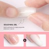GZMAYUEN 2 Colours Solid Builder Gel for Nails, White Transparent