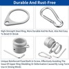 4 Pieces Flag Pole Rings,Aluminum Alloy Mounting Rings 360 Degree