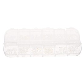 Baluue 12grid Nail Art Charms Decoration Assortment and Rhinestones for Crafting Storage Box for Easy Organization and Elegant Nail Designs