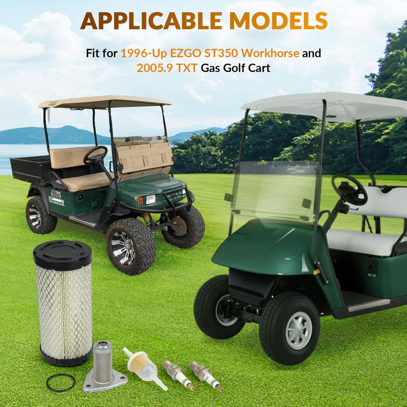 CLUBRALLY Golf Cart Tune Up Kit with Oil Filter Spark