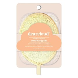 dearcloud Gentle Cleanse Exfoliating Set – Double-Sided Loofah & Shower Scrubber – Reusable Exfoliating Body Scrubber & Body Scrubber Exfoliator (Orange)