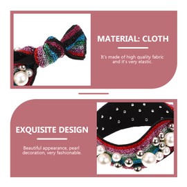 TOVINANNA 3pcs Pearl Leopard Print Hair Bands Creative Elastic Hair Ties for Women and Girls Comfortable Stretch Ponytail Holders Random Styles for Versatile