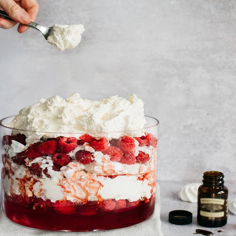 Opexscal 104oz Large Glass Trifle Bowl, Modern Design Clear Glass