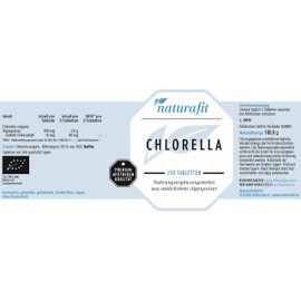 naturafit Chlorella Tablets, Pack of 250 Tablets
