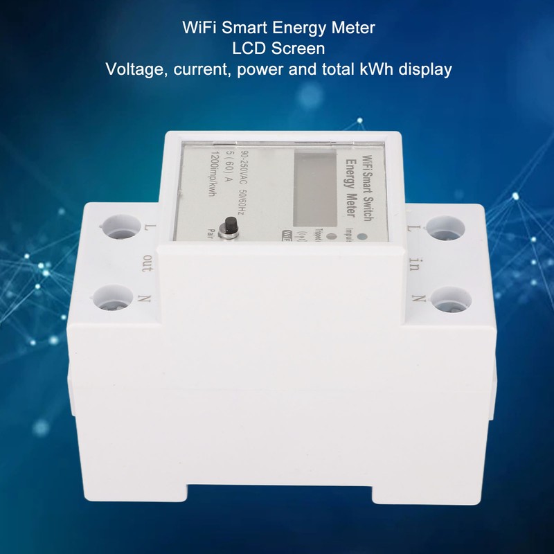 WiFi Electricity Meter LCD Display Watt Hour Meter APP Control