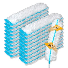 (20 Count) Duster Refills Compatible with Bona Extendable Dusting Kit and The Bona Compact Dusting Kit, Disposable Dust Removal Brush Heads for Electronics, Furniture, Car Interior