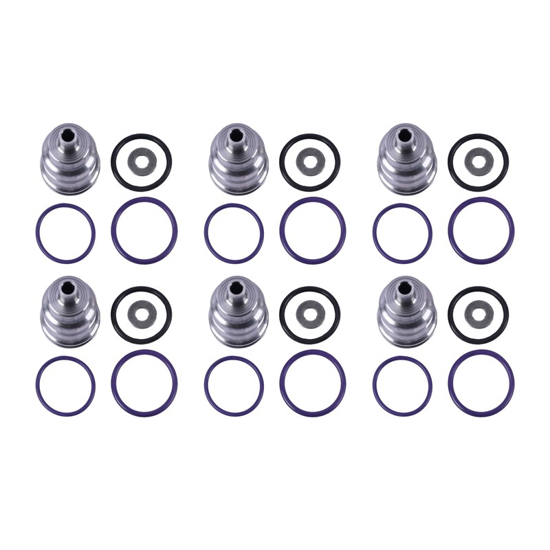 Getfarway 6PCS 21515329 Fuel Injector Steel Sleeve Cup Set Fit