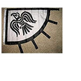 Scandinavian Viking Raven Flag 3x4 White/Black Banner