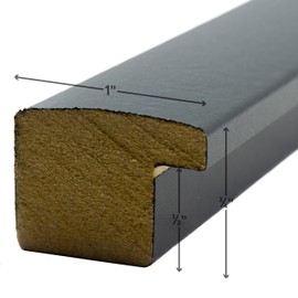 Craig Frames Contemporary, 16x20 Picture Frame, Gallery Black, Set of 4