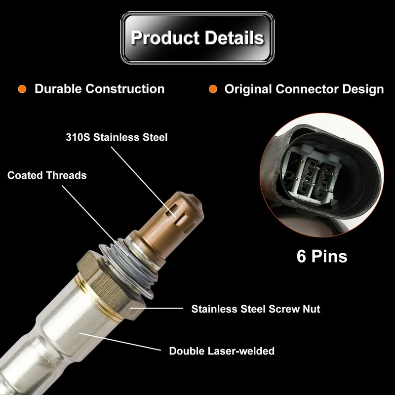 2Pcs Upstream & Downstream O2 Oxygen Sensor Fit for Kia