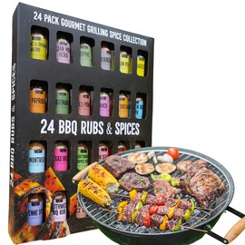 BAYTRADE 24x Rubs Spices for Cooking | BBQ Gifts for Men | Herbs, Spices & Seasonings | Valentines Day Gifts for Men | Cooking Gifts for Men Women| Spice Gift Set | Chef Gifts | House Warming Gifts New Home