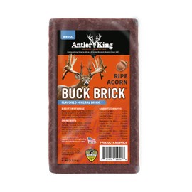 Antler King Ripe Acorn Flavored Buck Brick Attractant for Deer | 4 lb Mineral Brick Deer Attractant