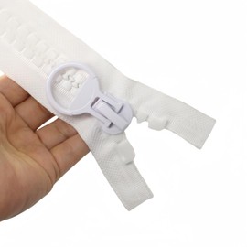 YaHoGa- 200Cm #20 Super Large Separating Giant Plastic Zippers for Sewing Tents Coats Overcoats Boat Cover Canvas Heavy Duty Huge Resin Vislon Zippers (78 White)