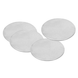 PATIKIL 60mm Steel Disc, 4Pcs Metal Stamping Blanks Tags Circle Round Metal Plate Strike DIY 304 Stainless Steel for Laser Engraving Stamping Craft Name Tag