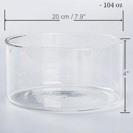 Opexscal 104oz Large Glass Trifle Bowl, Modern Design Clear Glass Round Dessert Centerpiece Serving Bowl for Laying Ice Cream Cakes, Salad, Fruit, Microwave & Dishwasher Safe