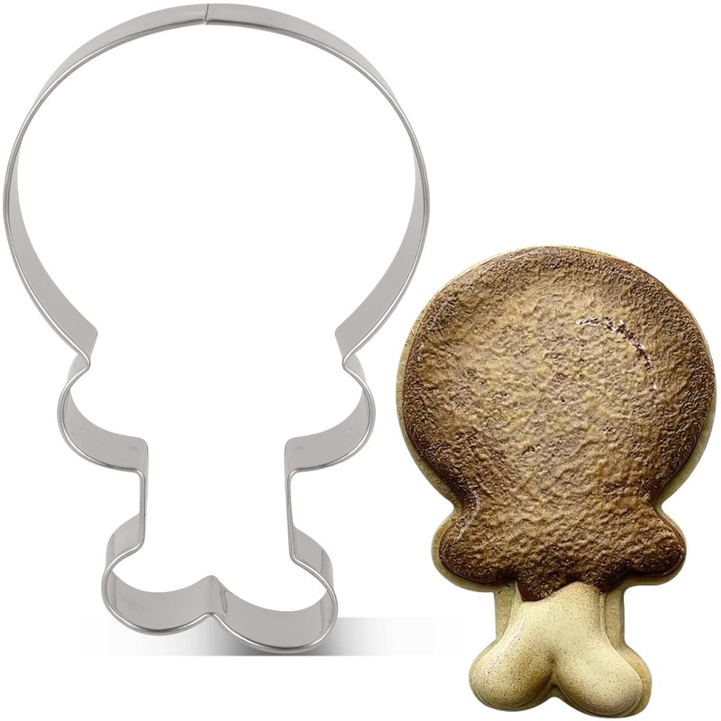 LILIAO Thanksgiving Turkey Leg Cookie Cutter - 2.7 x 3.9