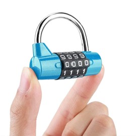 Zhenp 4 Digit Padlock Gym Padlock Heavy Duty Resettable 54mm/2.13" Rustproof Padlock Resettable Lock with Security Code U Shape