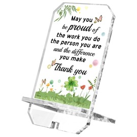 Thank You Gifts Desk Decor Phone Holder Stand 6.8 Hx3.7 W Standard Size for Desk, Coworker Gifts,Volunteer Gifts,Teacher Gifts-May You Be Proud