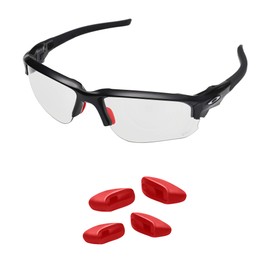 AOZAN Almohadilla de repuesto para la nariz compatible con gafas de sol Oakley Flak Draft, Almohadilla de nariz roja, Flak Draft