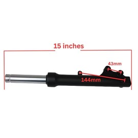 RedCap 15" Set Front Shock Absorber Assembly Front Forks - Specifically Designed for GY6 50cc, TaoTao ATM50 Pony, Jonway YY50QT-21 Scooter Moped - Left & Right Shocks (Black)